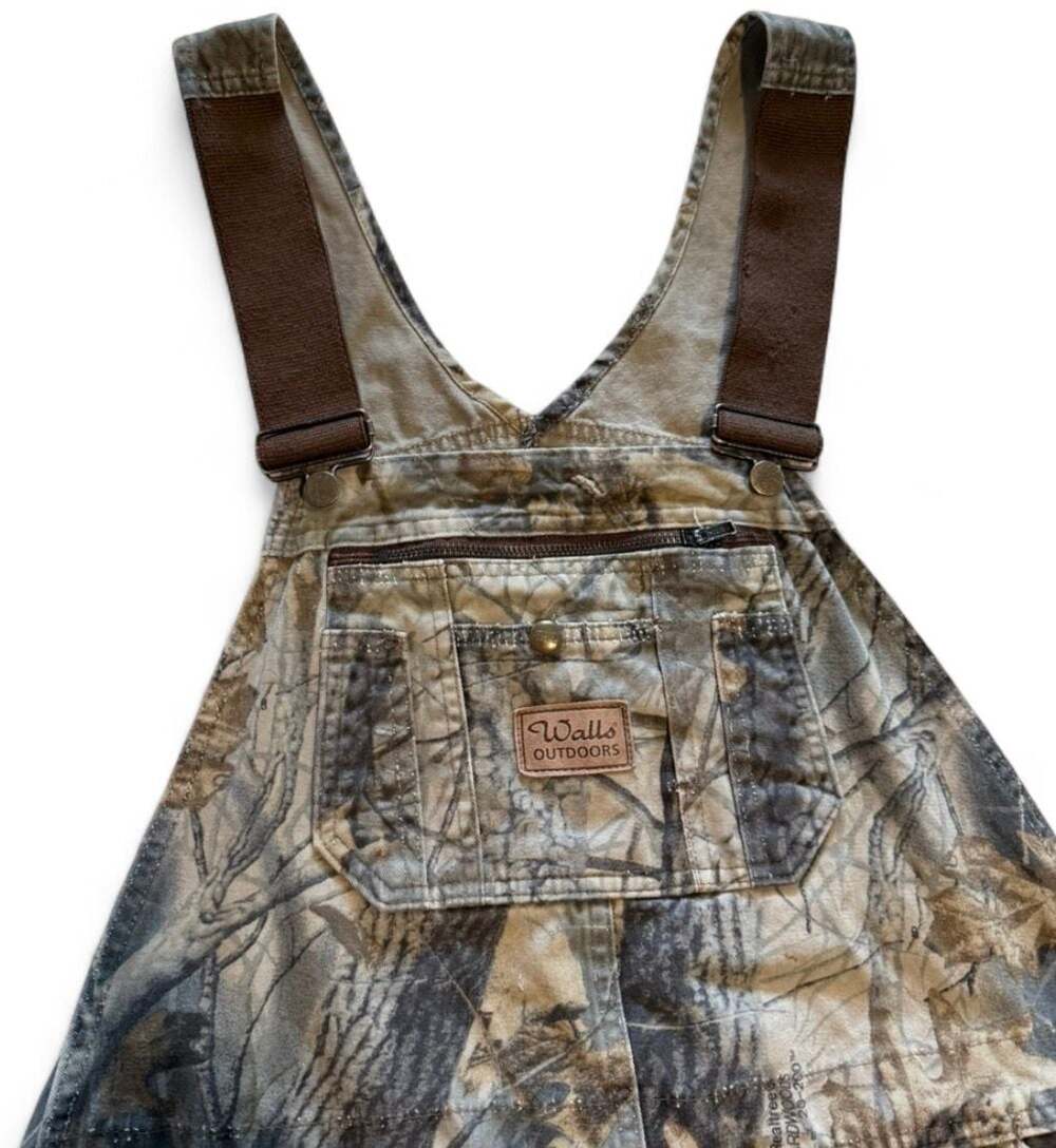 Vintage Walls Outdoors Realtree Hardwoods Camo Men’s Hunting Bib Overalls